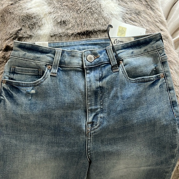 Cosmic Blue Love High Rise Straight Jean - Picture 3 of 8